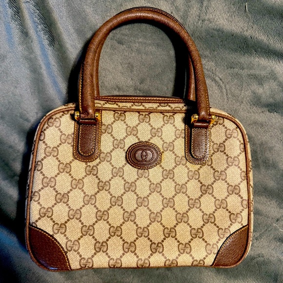 Gucci Handbags - Vintage Gucci Brown Monogram Boston Handbag